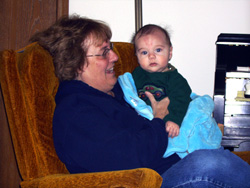 Aunt Chris holding Kenji.